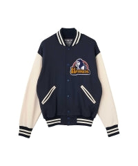 Smoking Girl Patch Varsity Jacket