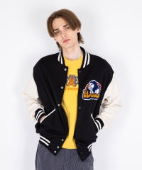 Smoking Girl Patch Varsity Jacket