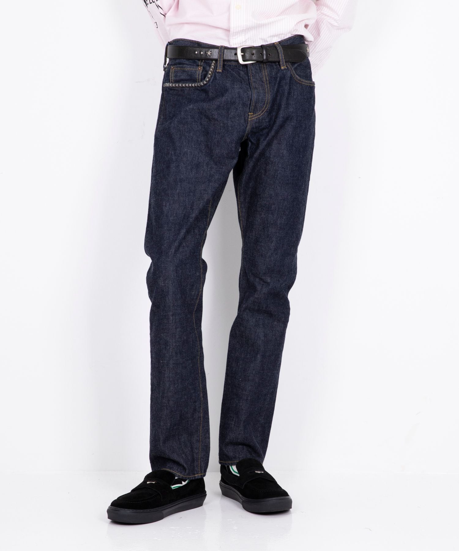 Slim Straight Denim Pants