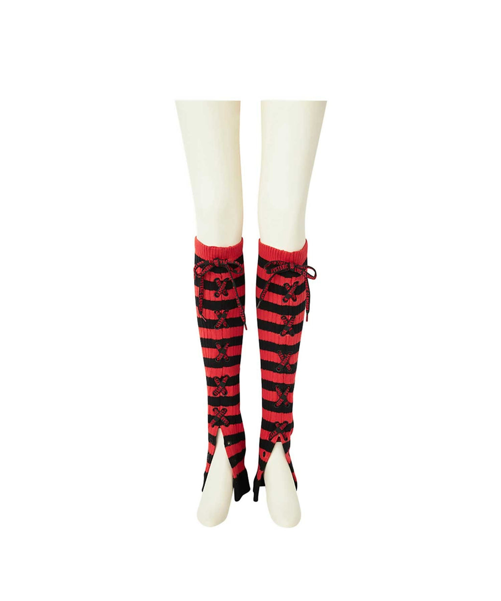 Voted/Hysteric Love Embroidered Leg Warmers - Red
