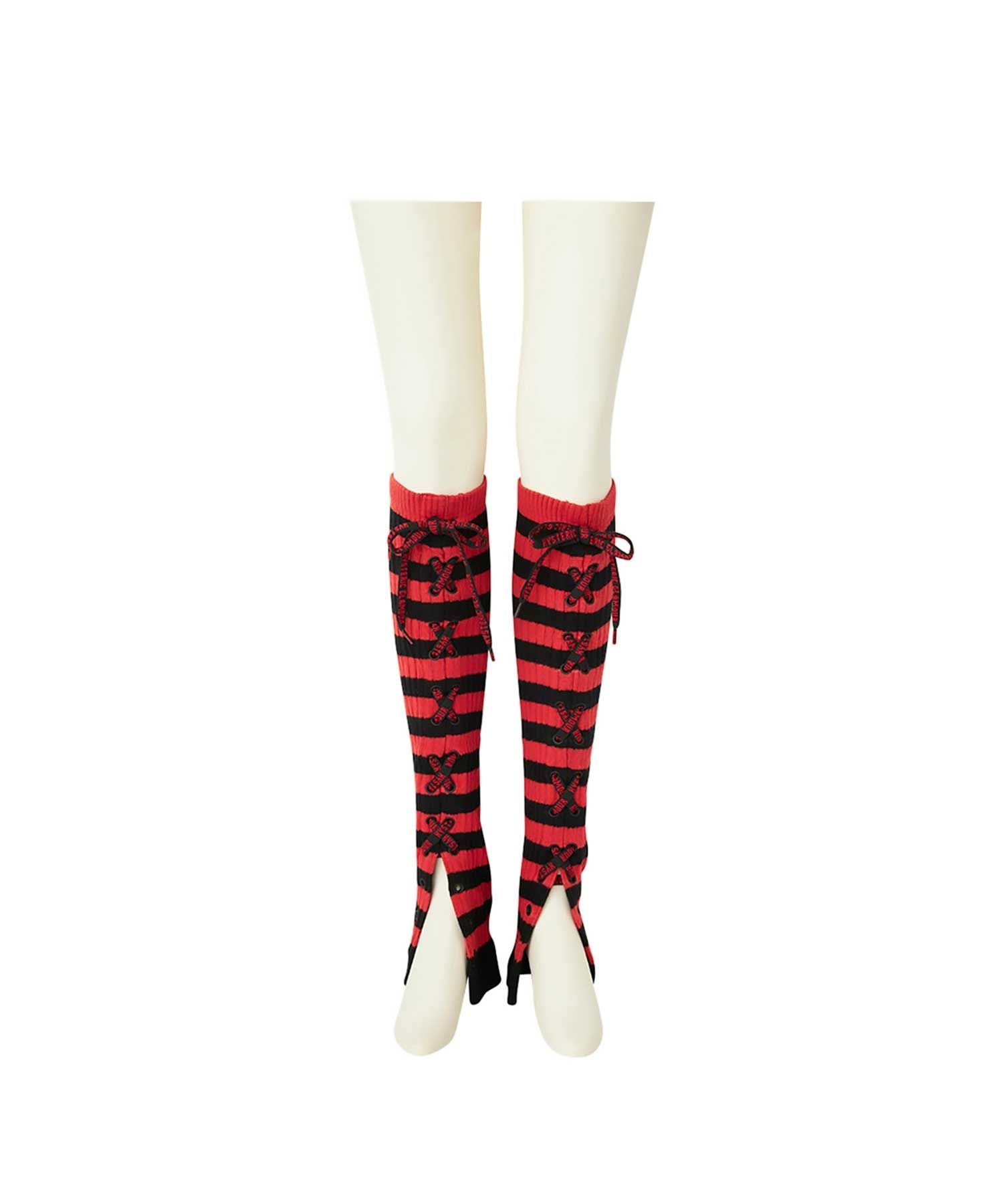 Voted/Hysteric Love Embroidered Leg Warmers - Red