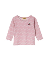 CHEERY Embroidered Three-Quarter Sleeve T-Shirt