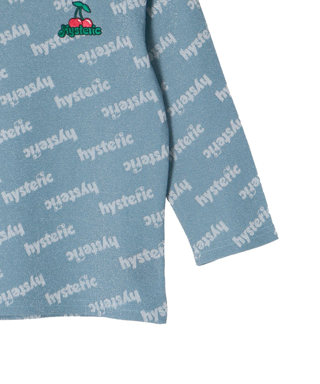 CHEERY Embroidered Three-Quarter Sleeve T-Shirt