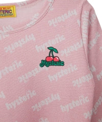 CHEERY Embroidered Three-Quarter Sleeve T-Shirt