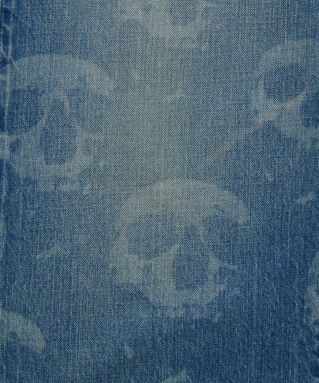 SKULL FOG Pattern Loose Straight Denim Pants