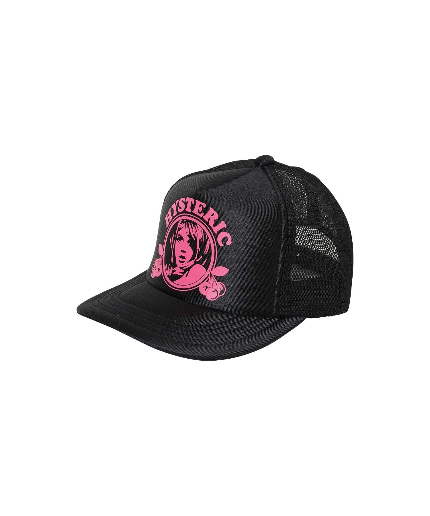 HYSTEIRC CHERRY Glossy Mesh Cap - Black