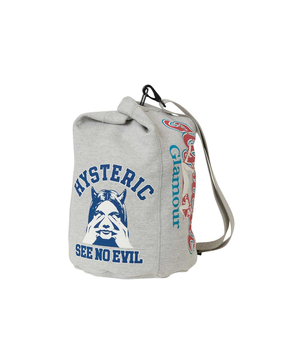 COLLEGE COLLAGE Sweat Shoulder Bag - Top Gray