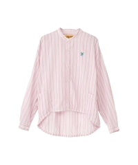 HYS Mouse Embroidered Stripe Shirt Jacket