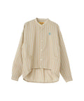 HYS Mouse Embroidered Stripe Shirt Jacket - Other browns