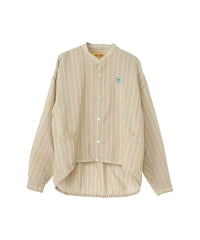 HYS Mouse Embroidered Stripe Shirt Jacket