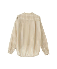 HYS Mouse Embroidered Stripe Shirt Jacket