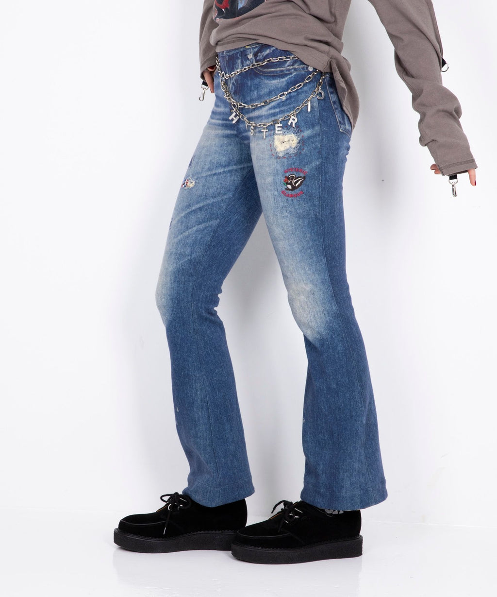 Reversible Sweatpants with Leopard Pattern