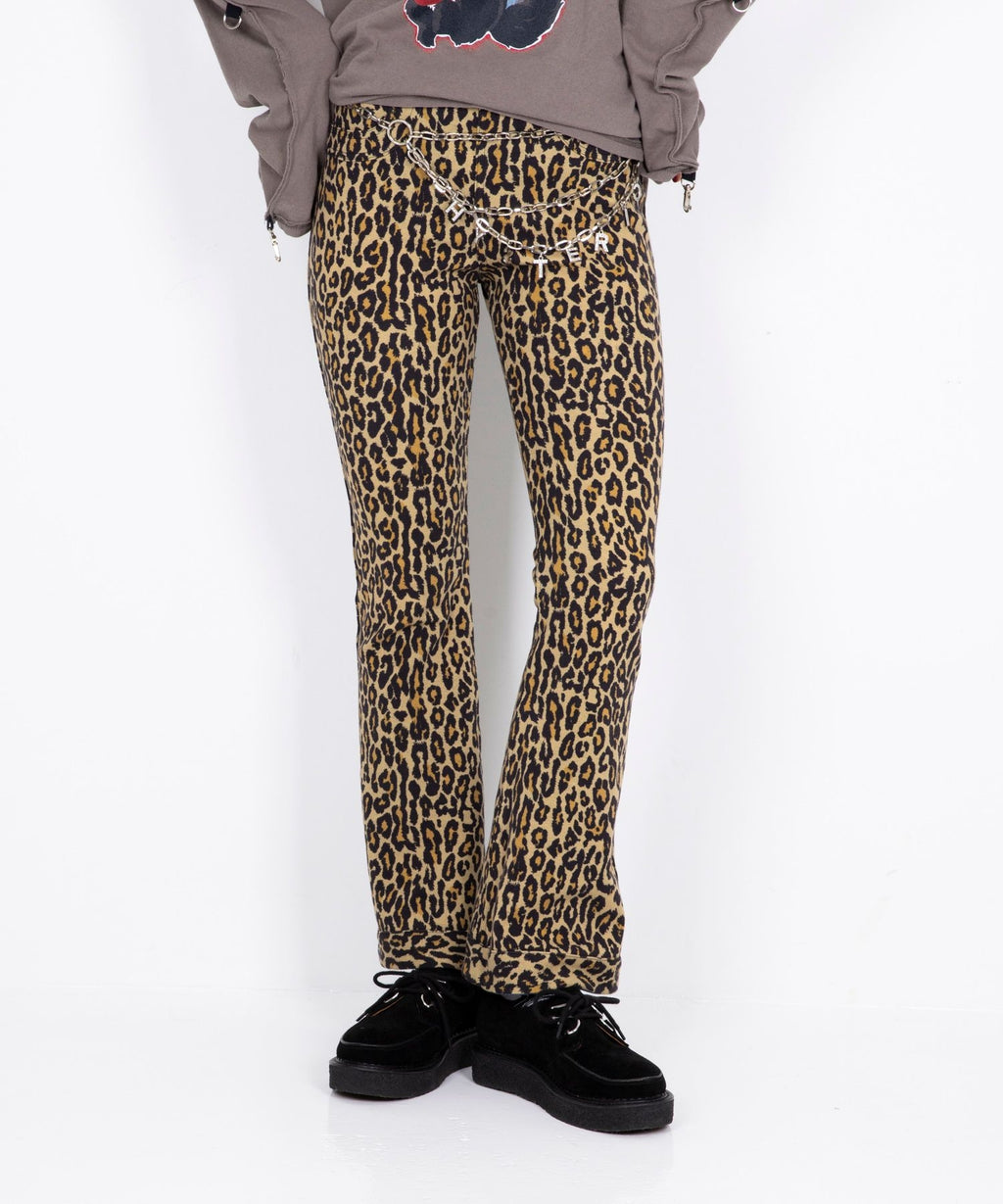 Reversible Sweatpants with Leopard Pattern