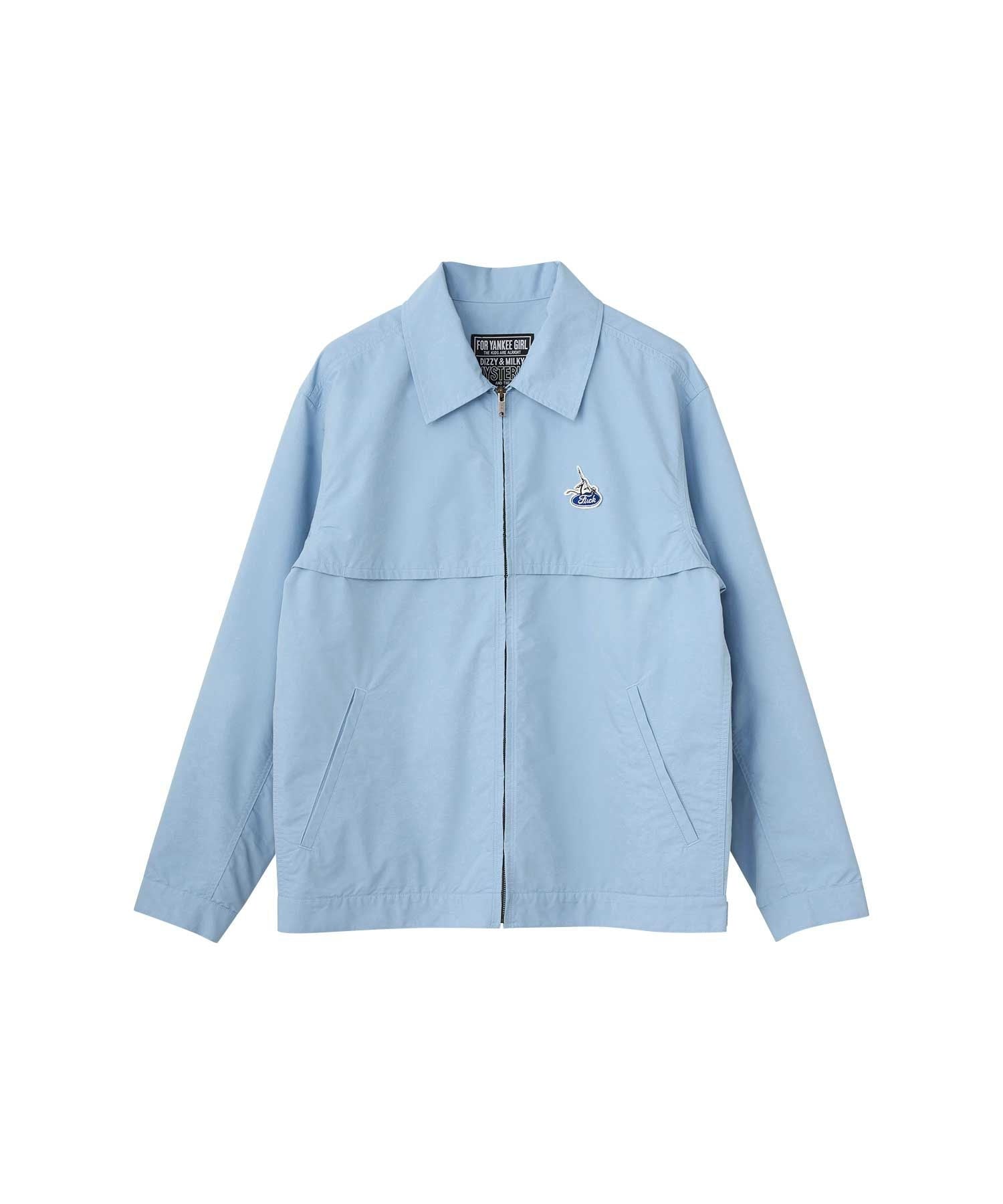 Evil Woman Scratch Work Shirt Jacket - Blue