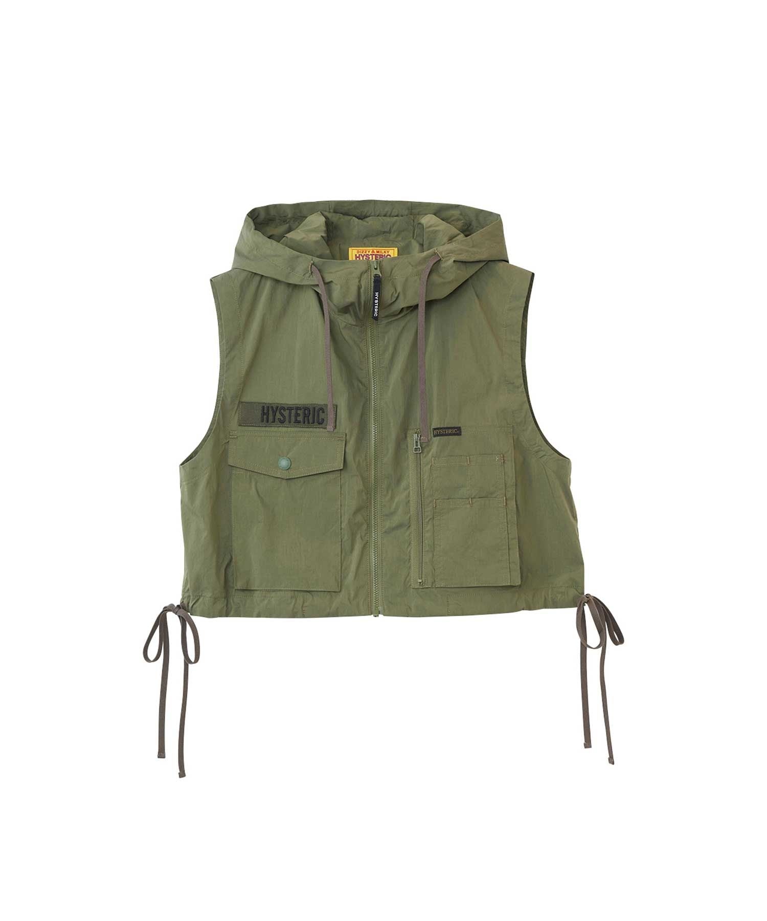 BANANA WOMAN Hooded Vest - Khaki