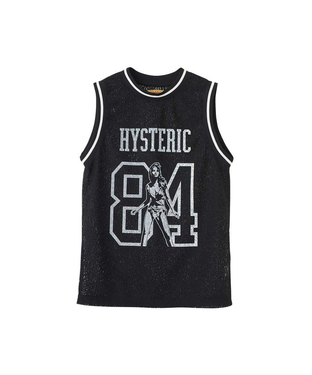 MAIDEN LOGO Tulle Jacquard Tank Top - Other black shades