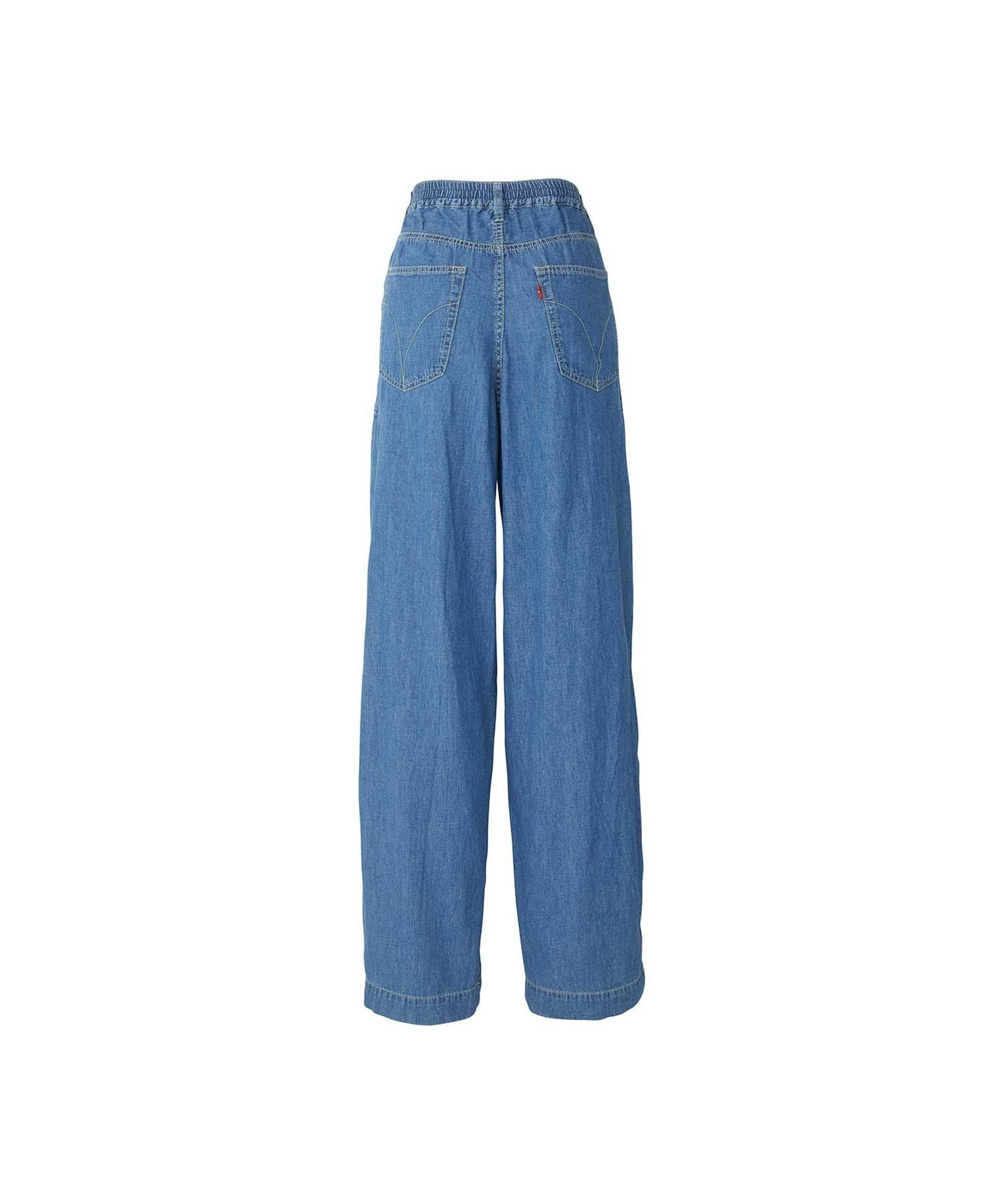 Cotton Linen Denim Tuck Pants