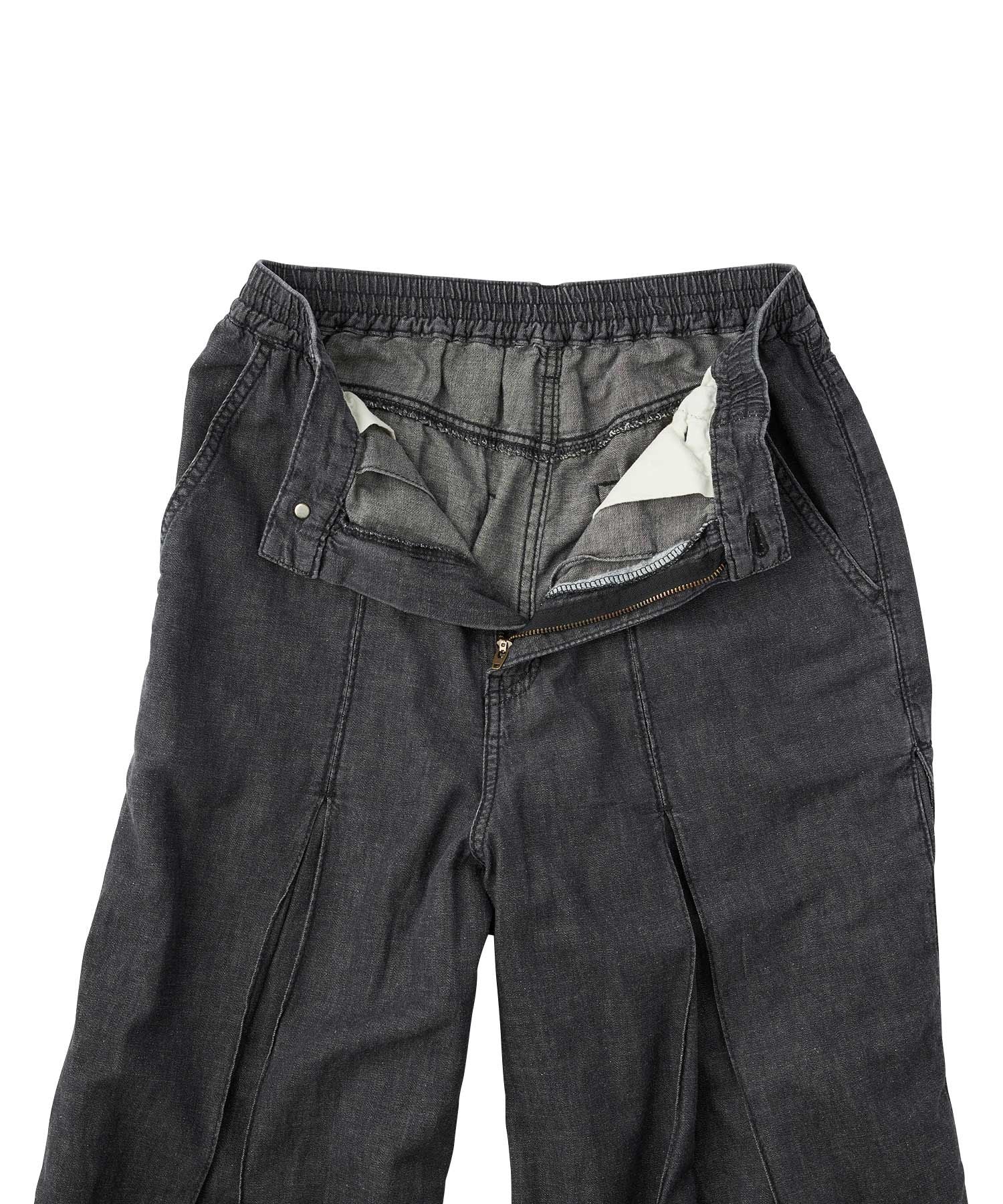 Cotton Linen Denim Tuck Pants