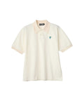 HYS Mouse Embroidery Polo Shirt - White