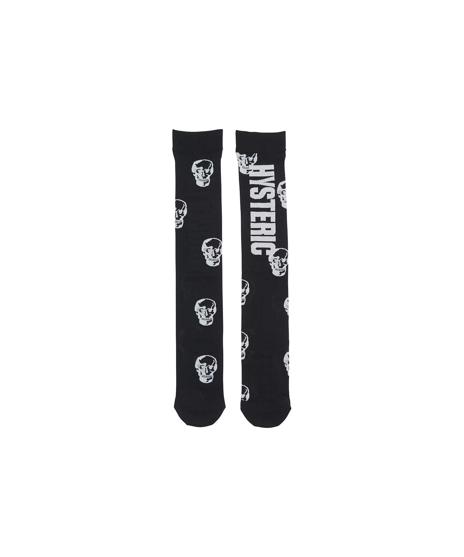 SKULL Knee High Socks - Black