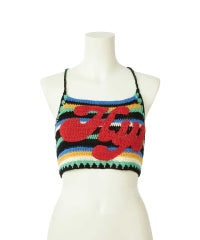 HYS Logo Hand-Knitted Halter Neck