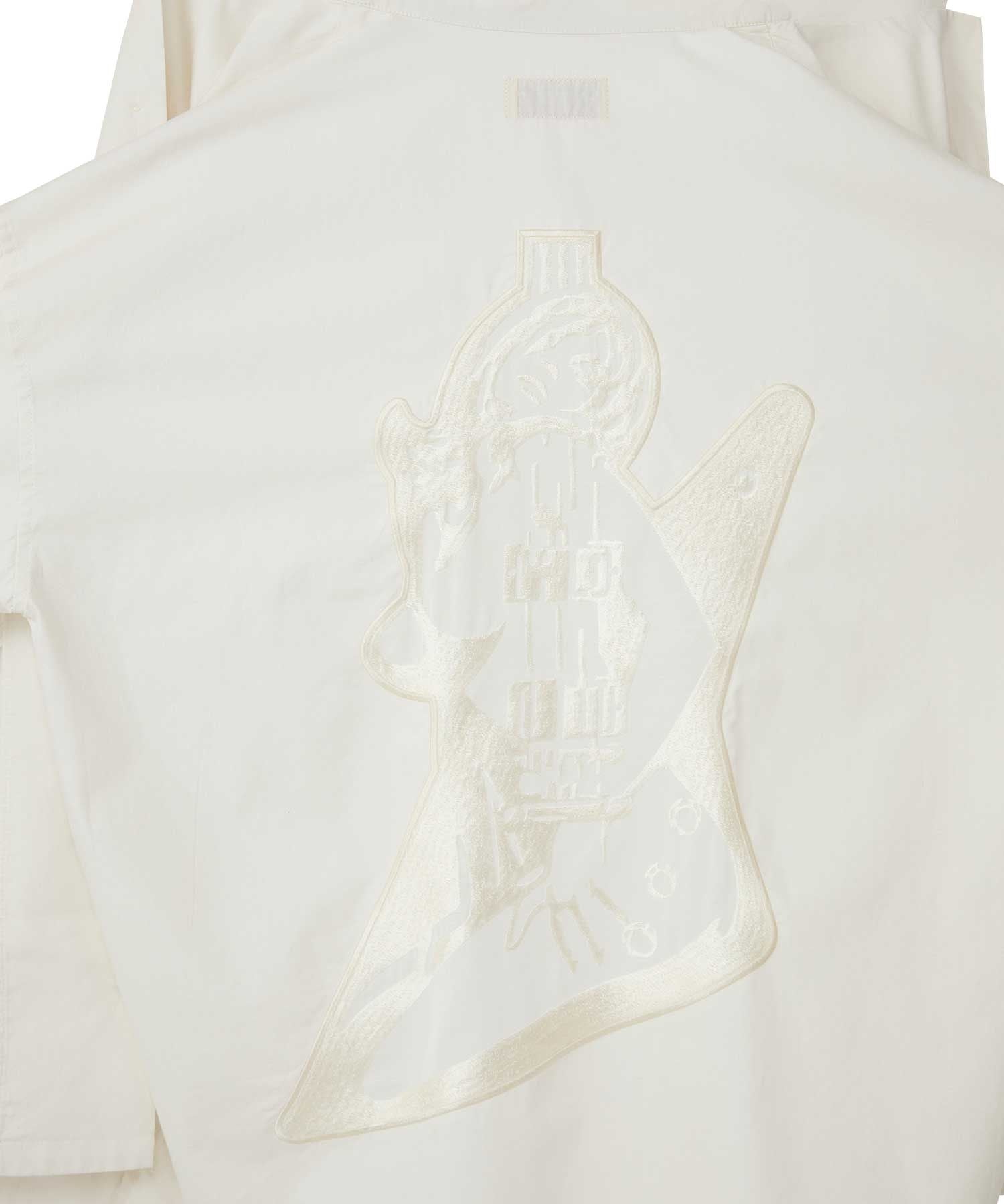 Guitar Girl Embroidered Oversized Shirt