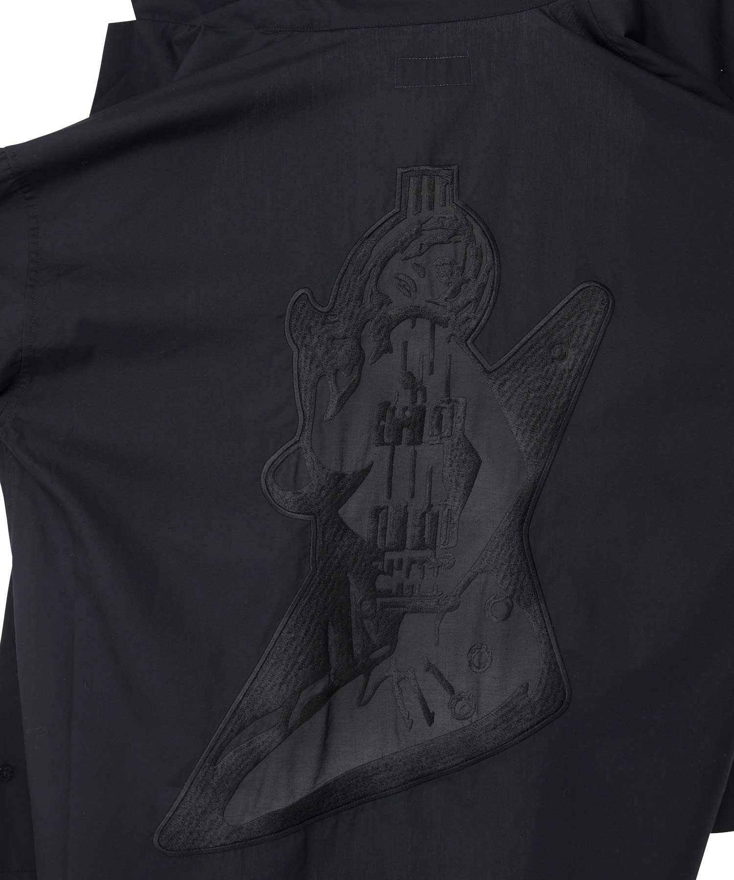 Guitar Girl Embroidered Oversized Shirt