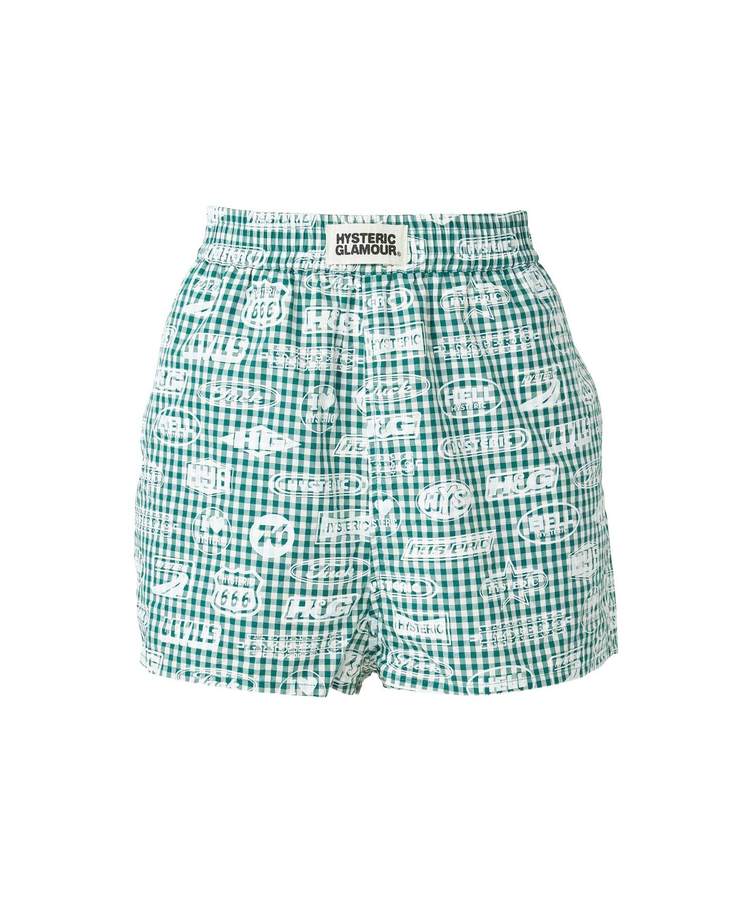 HG Racing Gingham Check Short Pants - Other green shades