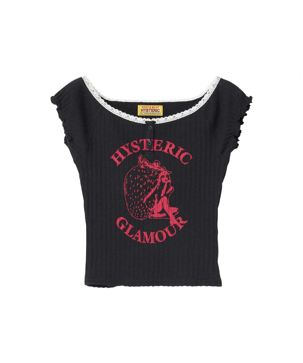 STRAWBERRY FREAK Chibi T-Shirt - Black