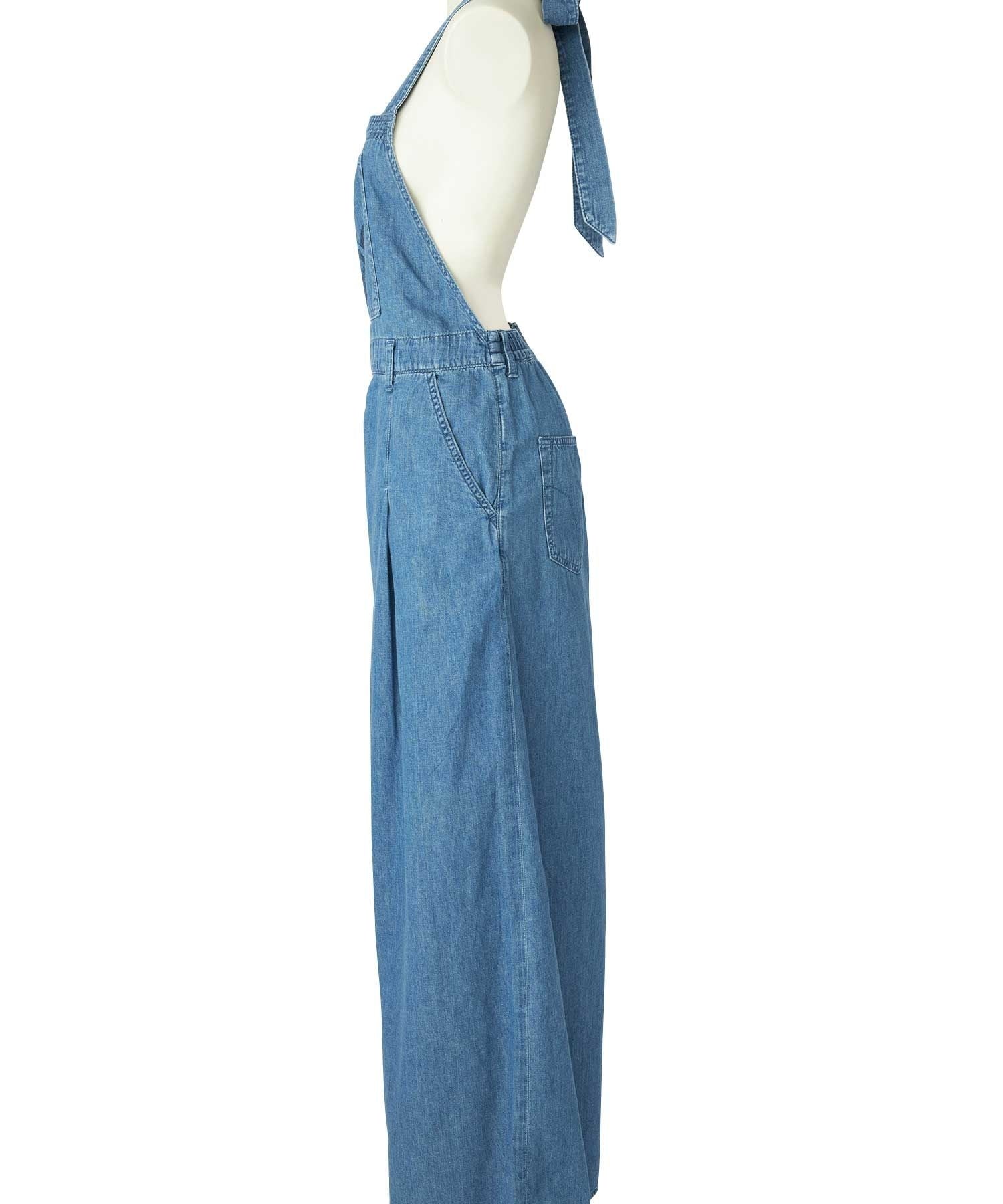 Guitar Girl Cotton Linen Denim Overalls