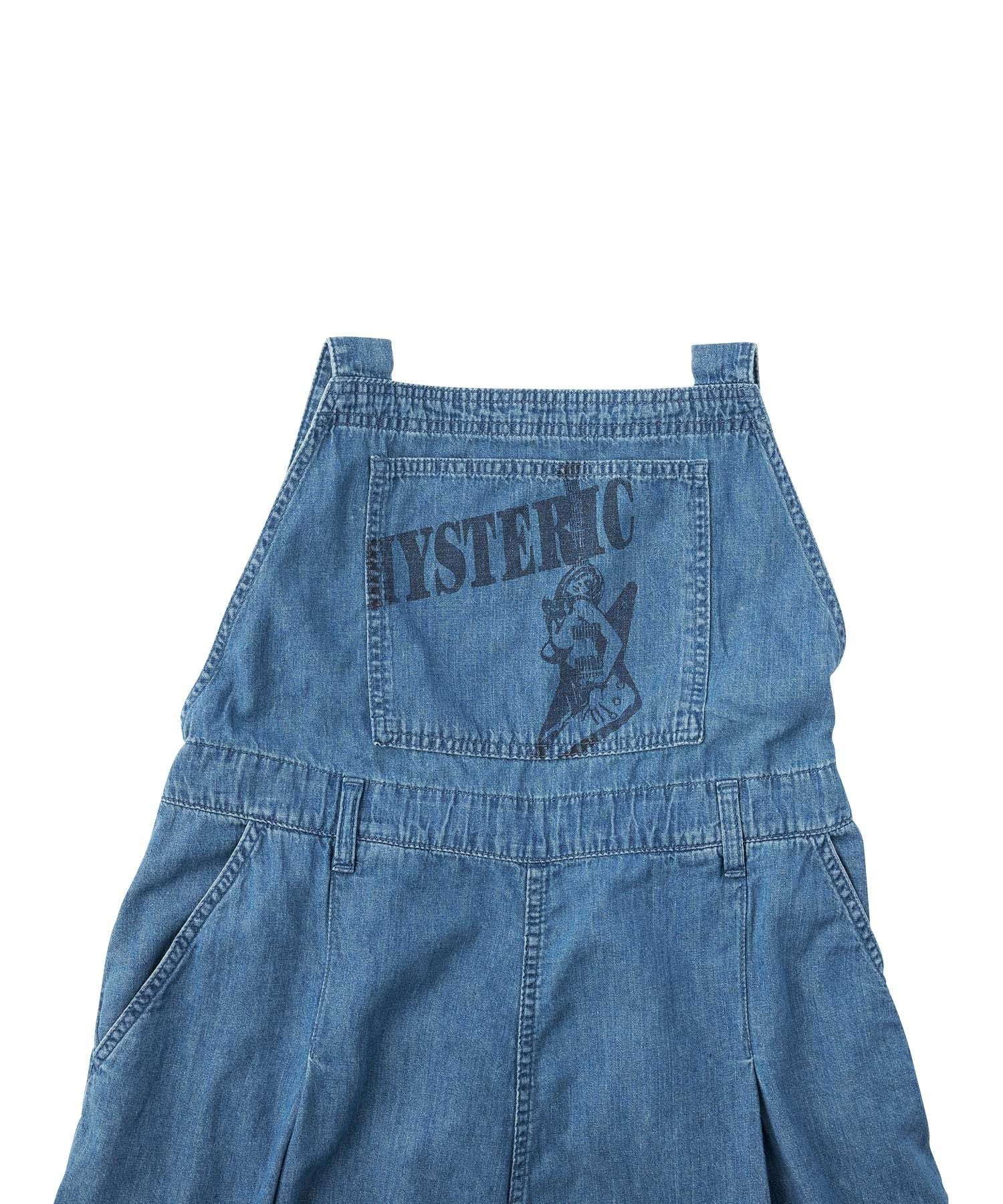 Guitar Girl Cotton Linen Denim Overalls