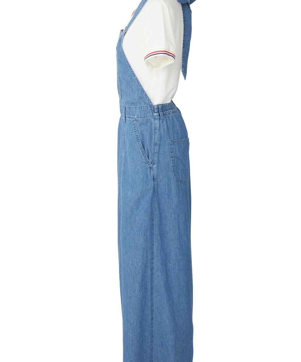 Guitar Girl Cotton Linen Denim Overalls