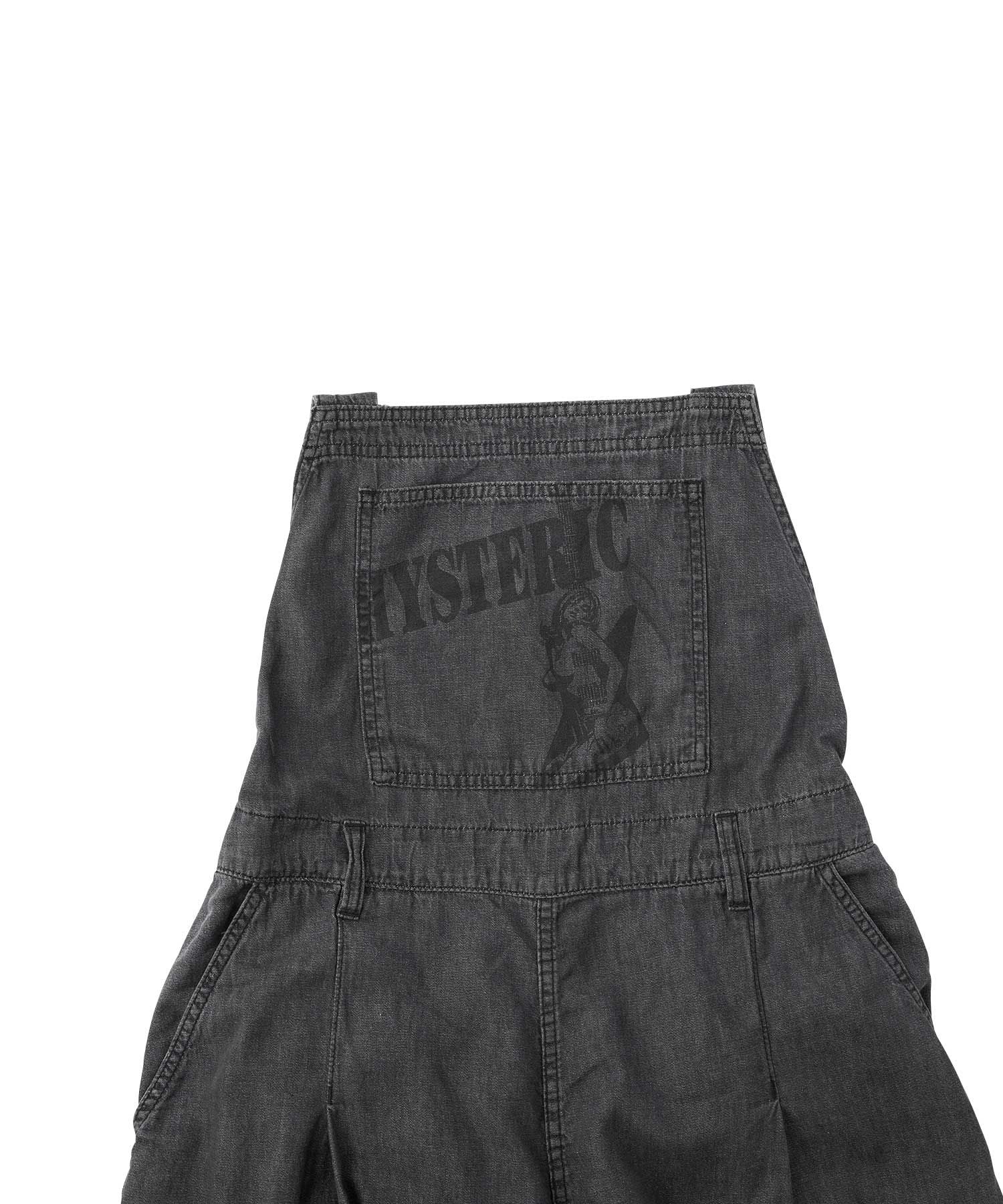 Guitar Girl Cotton Linen Denim Overalls