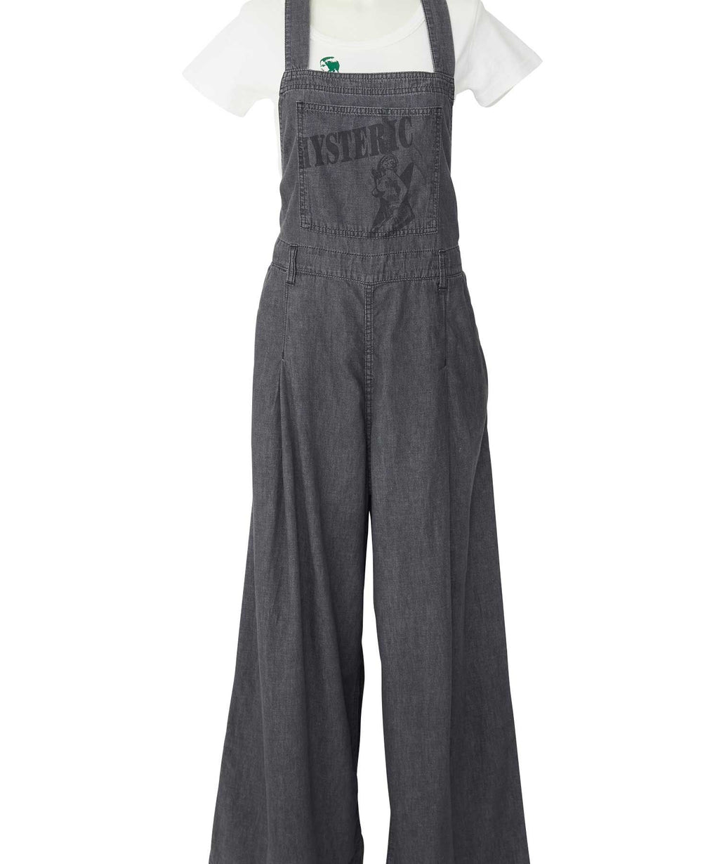 Guitar Girl Cotton Linen Denim Overalls