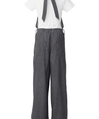 Guitar Girl Cotton Linen Denim Overalls