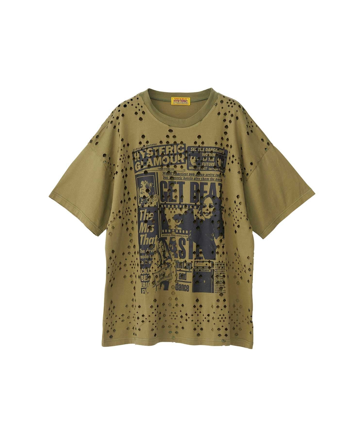 DAILY HYSTERIC Oversized T-Shirt - Khaki