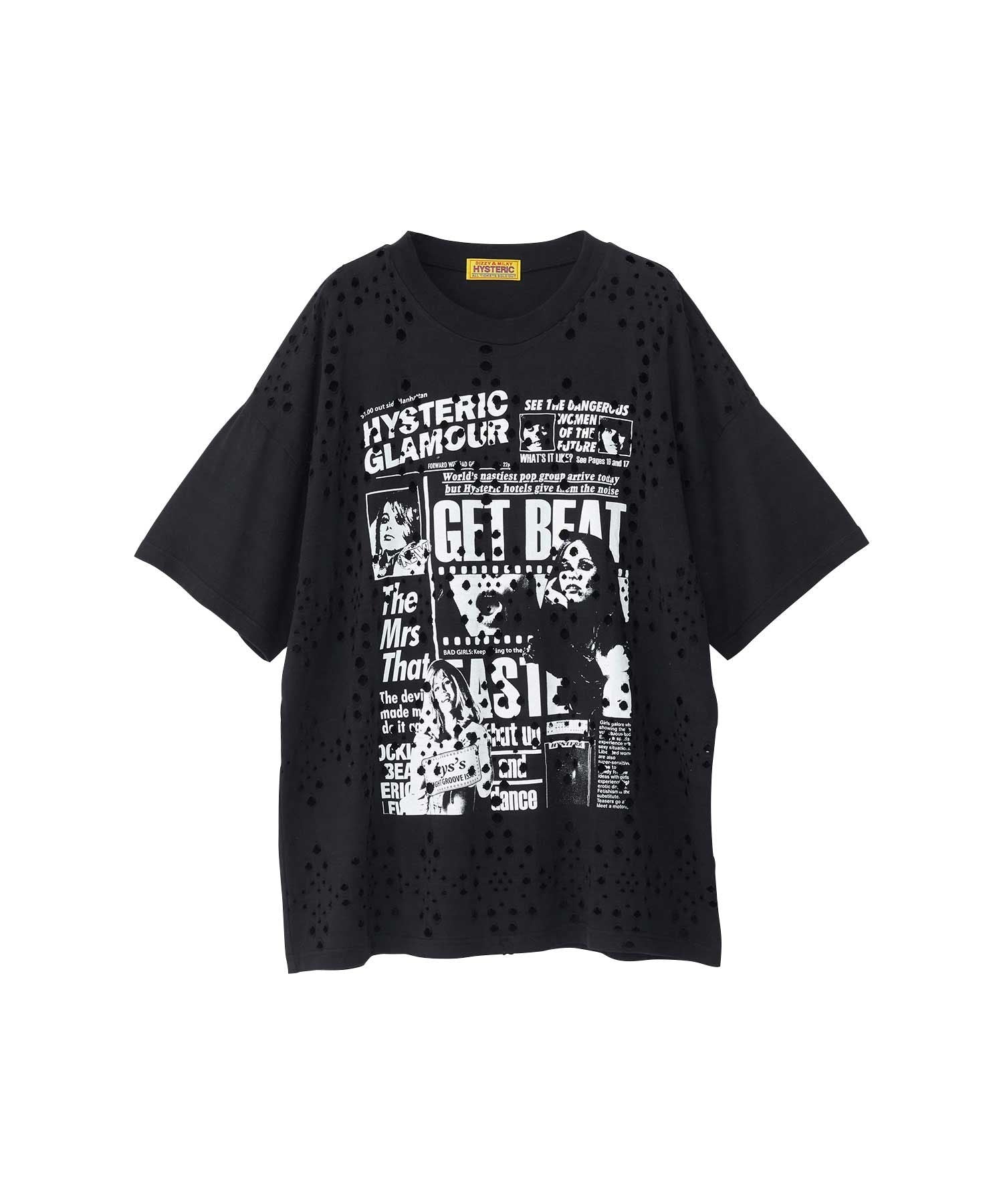 DAILY HYSTERIC Oversized T-Shirt - Black