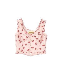 Skull Cherry Frill Bustier