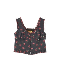 Skull Cherry Frill Bustier