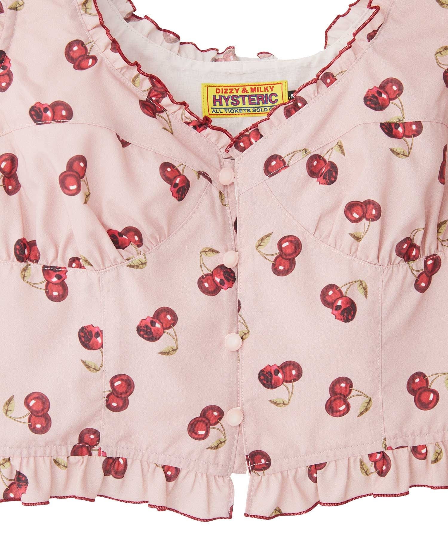 Skull Cherry Frill Bustier