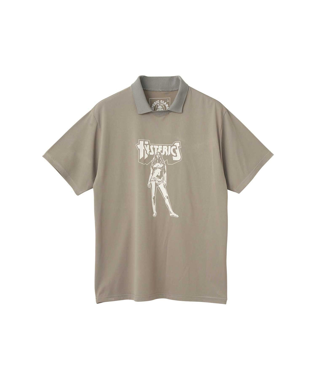 Bad Ass Mama Polo Collar Functional T-Shirt - Khaki