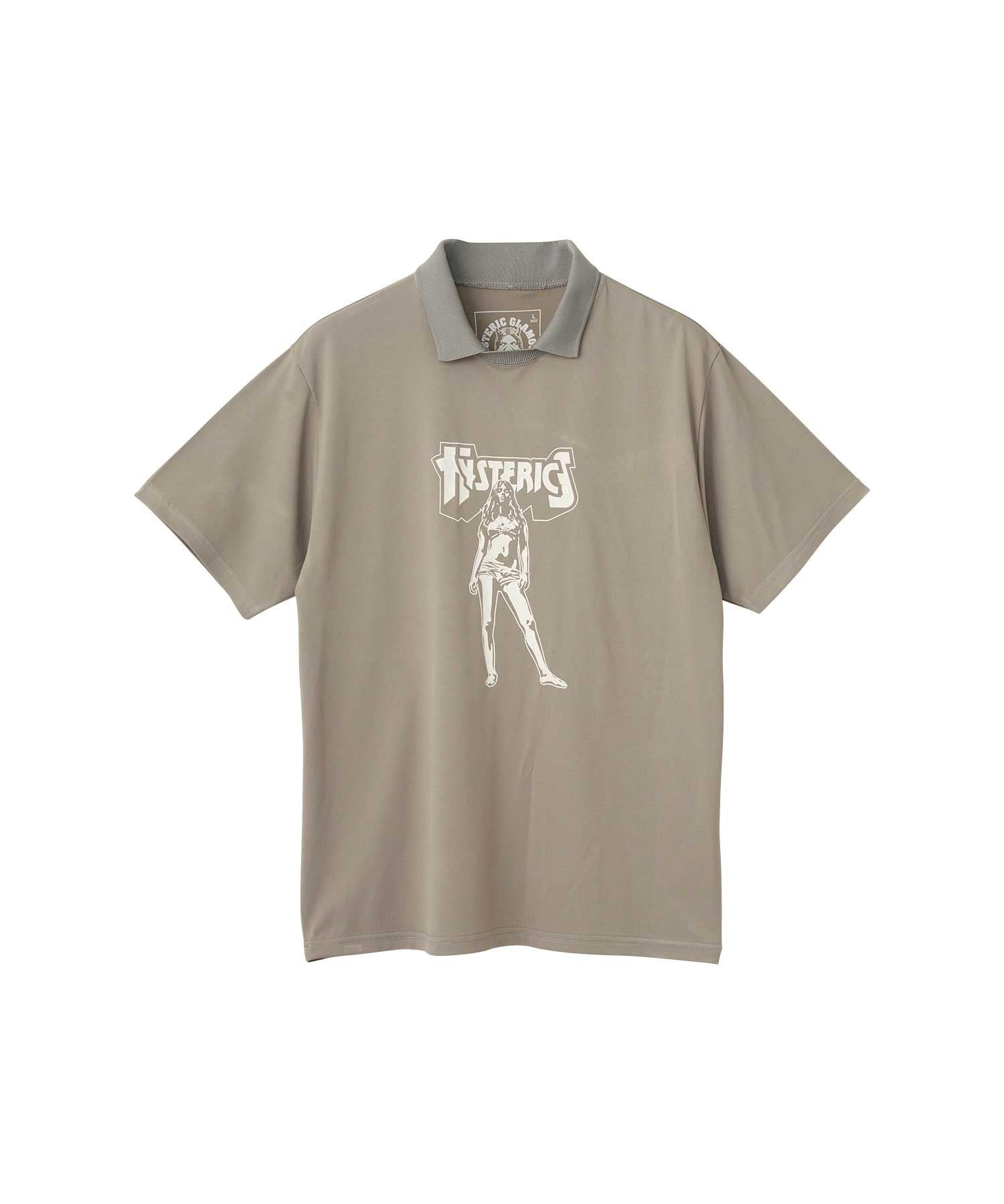 Bad Ass Mama Polo Collar Functional T-Shirt - Khaki