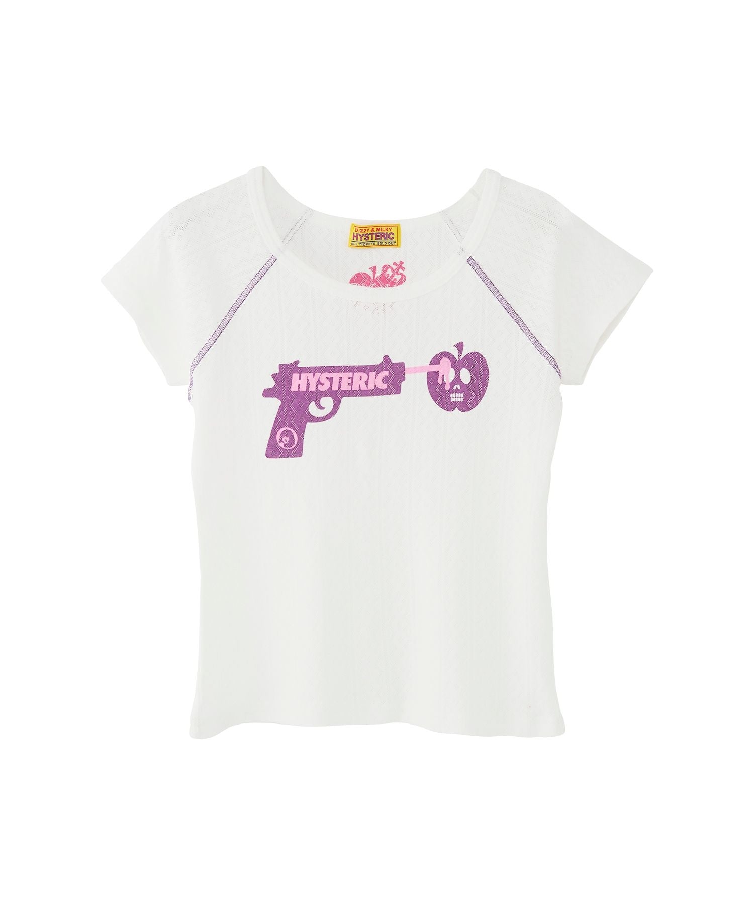 PCA/GUN SHOOTING APPLE "LOVE IS PAIN" Chibi T-Shirt - White