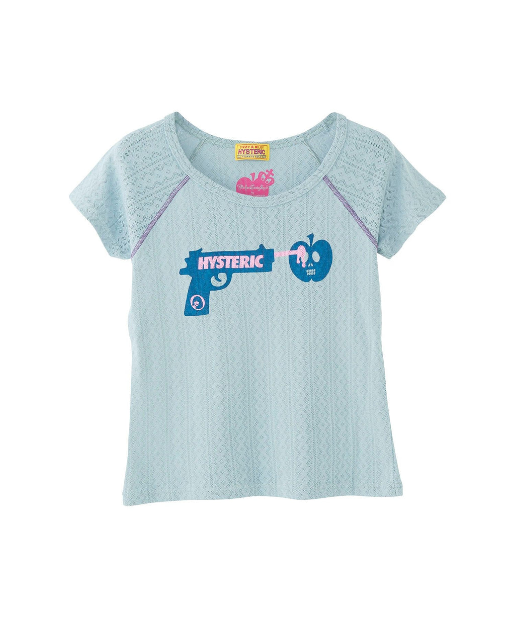 PCA/GUN SHOOTING APPLE "LOVE IS PAIN" Chibi T-Shirt - Green