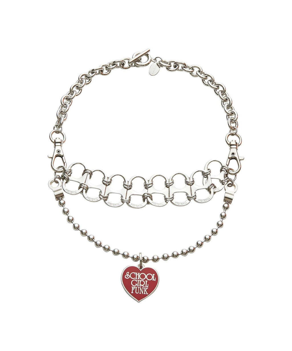 Girl Funk Chain Necklace - Silver