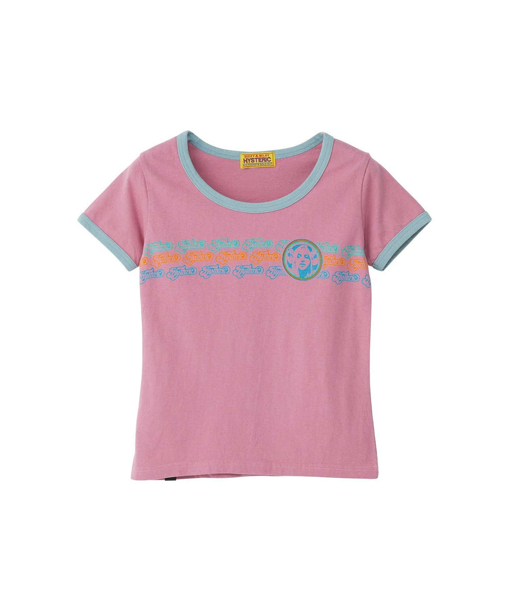 Creamy Logo Line Chibi T-Shirt - Pink