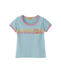 Creamy Logo Line Chibi T-Shirt - Green