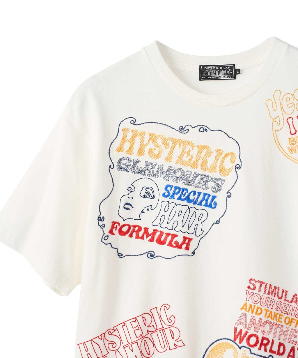 HYSTERIC SCRATCH Embroidery T-Shirt