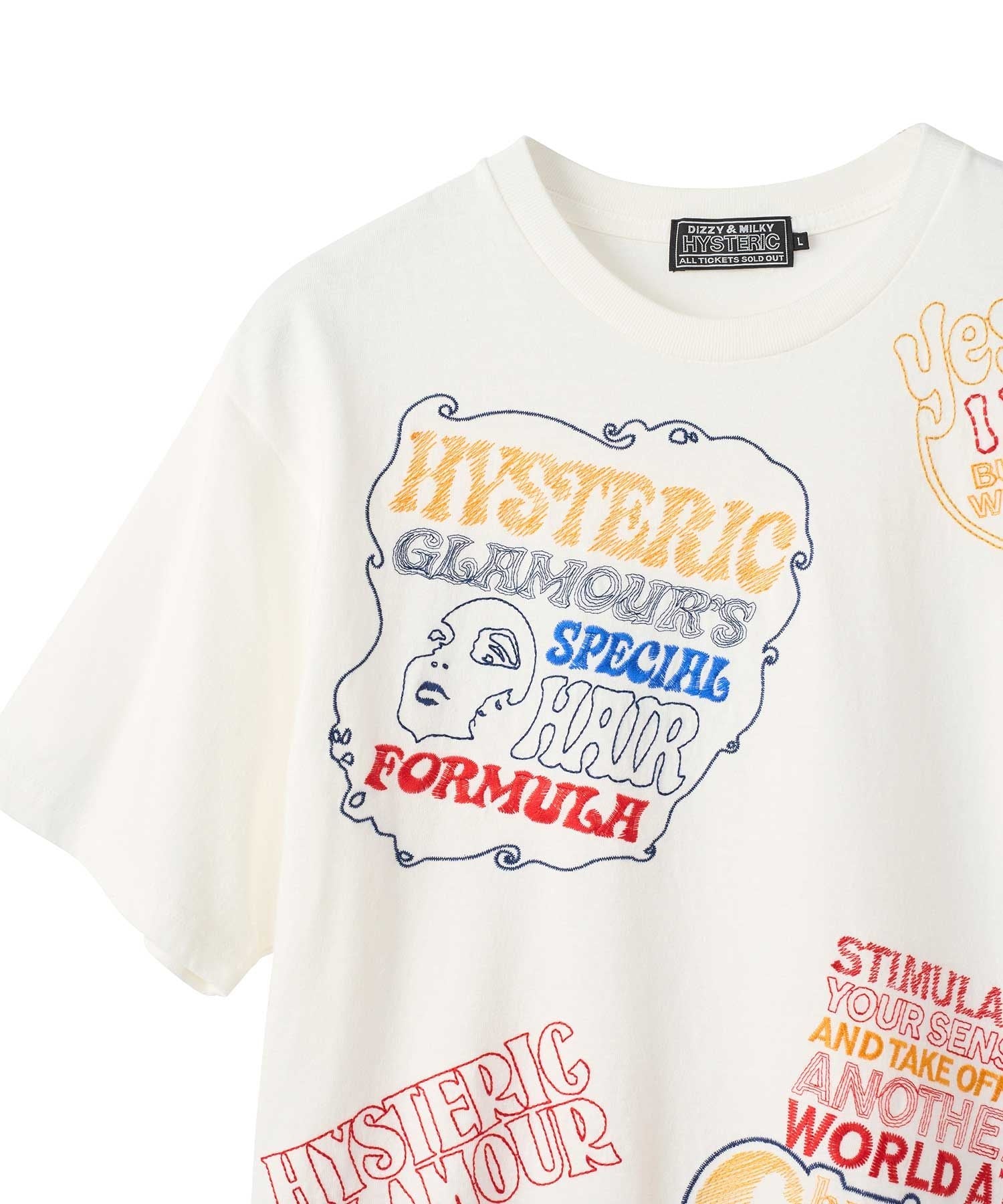HYSTERIC SCRATCH Embroidery T-Shirt