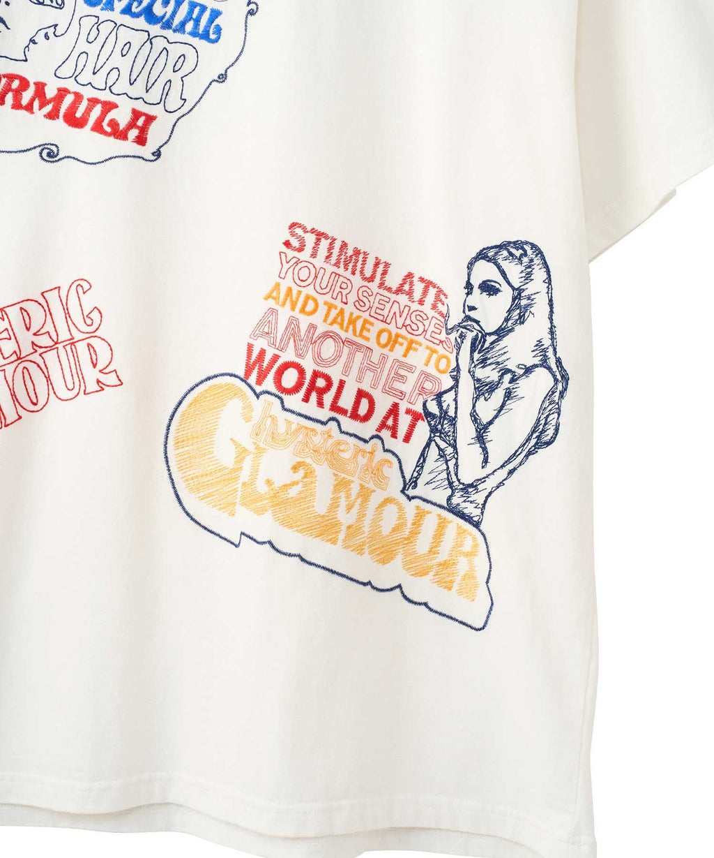 HYSTERIC SCRATCH Embroidery T-Shirt
